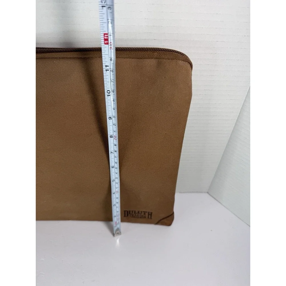 Duluth Trading Co Fire Hose Pants Brown 12x14 Canvas Zipper Utility Bag